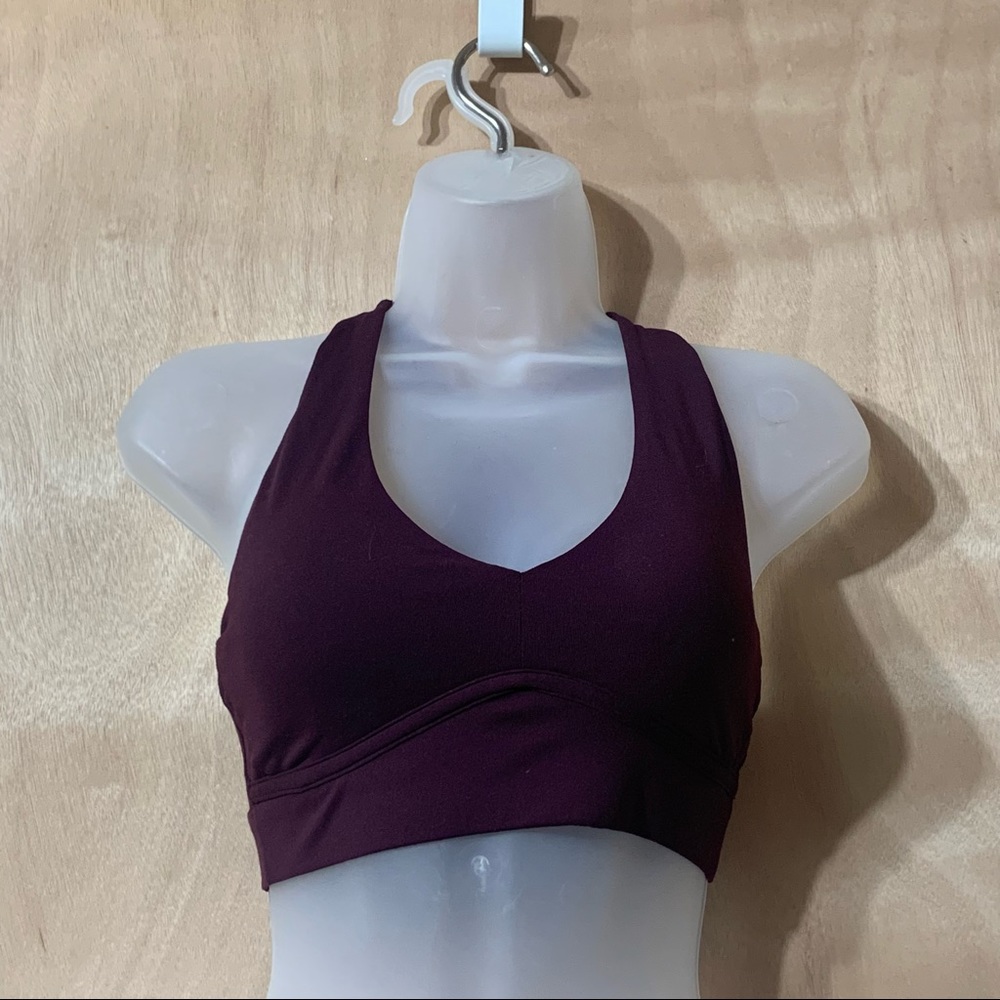 Women’s Fabletics Size XXS Padded Wire-Free Purple Sport Bra